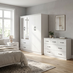 Paddington 4 Door Wardrobe & 7 Drawer Chest 3 Piece Bedroom Set