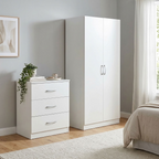 Highbury 2 Door Double Wardrobe & 3 Drawer Chest 2 Piece Bedroom Set