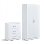 Highbury 2 Door Double Wardrobe & 3 Drawer Chest 2 Piece Bedroom Set