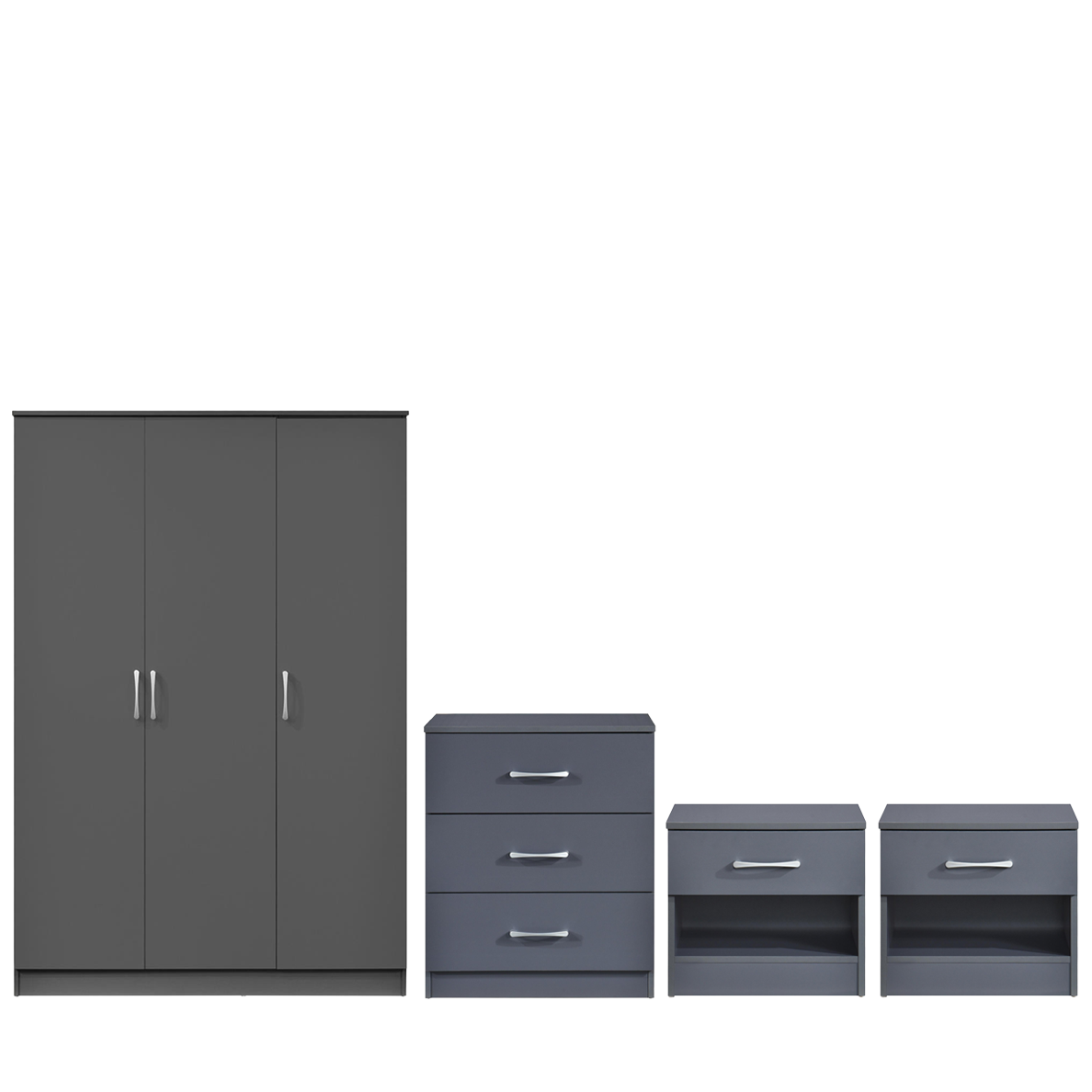 Highbury 4 Piece Bedroom Set With 3 Door Triple Wardrobe