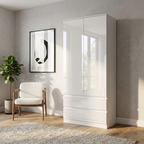 Soho 2 Door Wardrobe, 4 Drawer Chest & Bedside Tables 4 Piece Bedroom Set