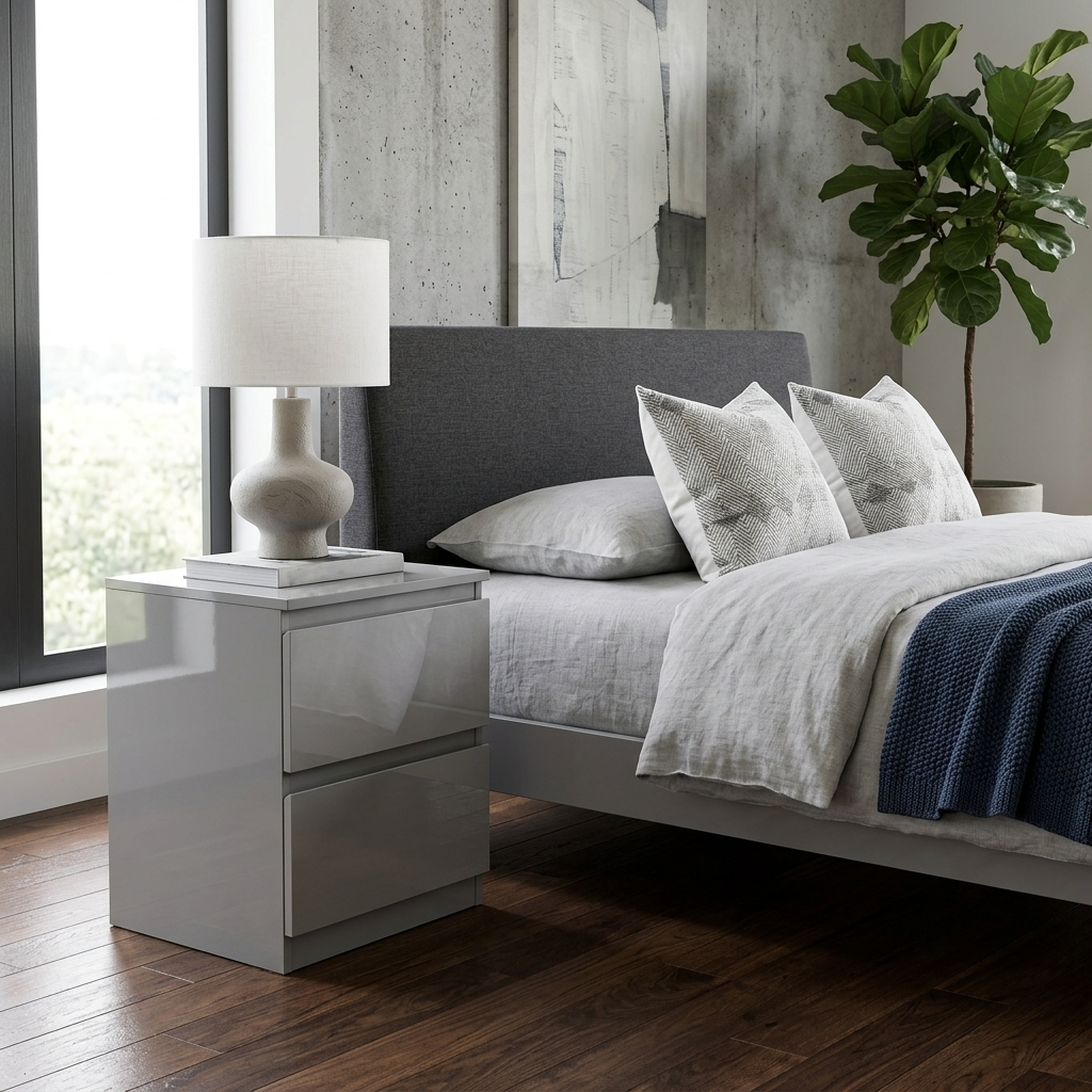 Soho 2 Door Wardrobe, 5 Drawer Chest & Bedside Tables 4 Piece Bedroom Set