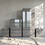 Soho 2 Door Wardrobe, 5 Drawer Chest & Bedside Tables 4 Piece Bedroom Set