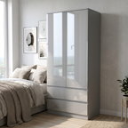 Soho 2 Door Wardrobe, 5 Drawer Chest & Bedside Tables 4 Piece Bedroom Set