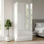 Soho 2 Door Wardrobe, 5 Drawer Chest & Bedside Tables 4 Piece Bedroom Set