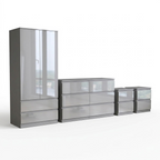 Soho 2 Door Wardrobe, 6 Drawer Chest & Bedside Tables 4 Piece Bedroom Set