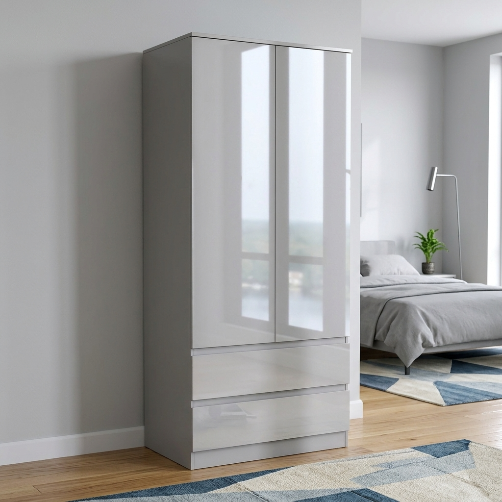 Soho 2 Door Wardrobe, 6 Drawer Chest & Bedside Tables 4 Piece Bedroom Set