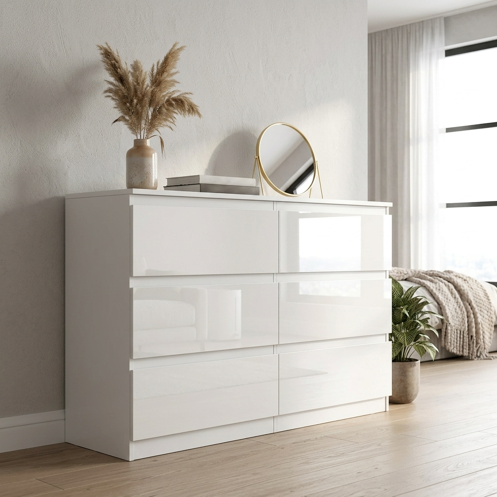Soho 2 Door Wardrobe, 6 Drawer Chest & Bedside Tables 4 Piece Bedroom Set