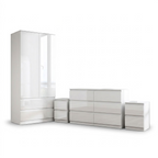 Soho 2 Door Wardrobe, 6 Drawer Chest & Bedside Tables 4 Piece Bedroom Set