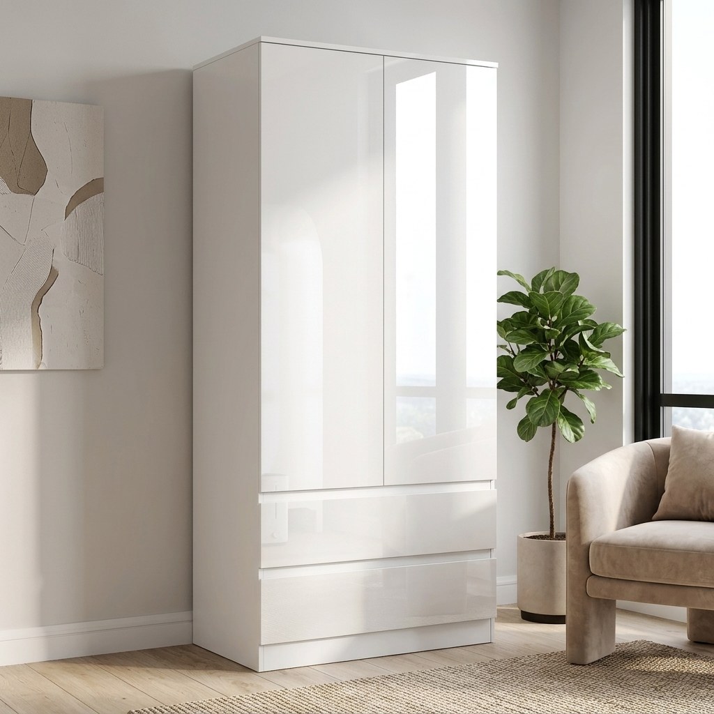 Soho 2 Door Wardrobe, 6 Drawer Chest & Bedside Tables 4 Piece Bedroom Set