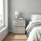 Soho 2 Door Wardrobe & 4 Drawer Chest High Gloss 3 Piece Bedroom Set