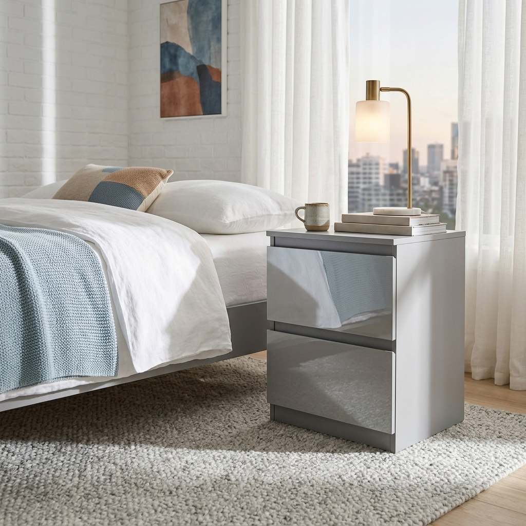 Soho 2 Door Wardrobe & 6 Drawer Chest High Gloss 3 Piece Bedroom Set