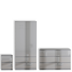 Soho 2 Door Wardrobe & 6 Drawer Chest High Gloss 3 Piece Bedroom Set