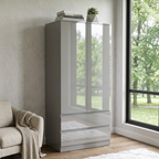 Soho 2 Door Wardrobe & 6 Drawer Chest High Gloss 3 Piece Bedroom Set