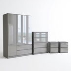 Soho 3 Door Wardrobe, 4 Drawer Chest & Bedside Tables 4 Piece Bedroom Set