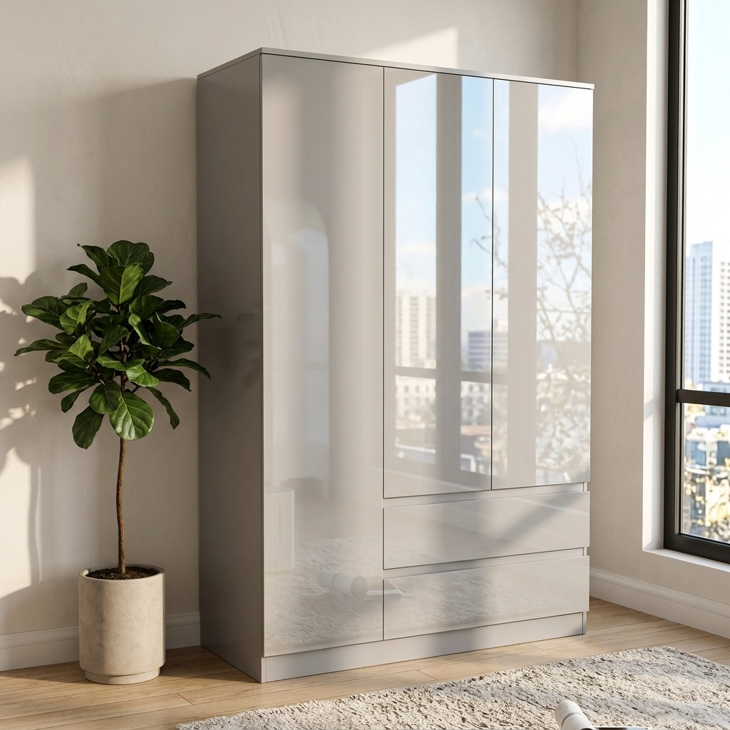 Soho 3 Door Wardrobe, 4 Drawer Chest & Bedside Tables 4 Piece Bedroom Set