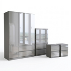 Soho 3 Door Wardrobe, 5 Drawer Chest & Bedside Tables 4 Piece Bedroom Set
