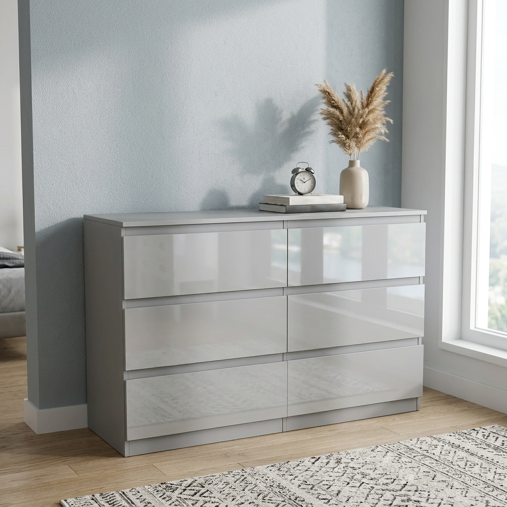 Soho 3 Door Wardrobe, 6 Drawer Chest & Bedside Tables 4 Piece Bedroom Set