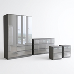 Soho 3 Door Wardrobe, 6 Drawer Chest & Bedside Tables 4 Piece Bedroom Set