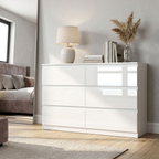 Soho 3 Door Wardrobe, 6 Drawer Chest & Bedside Tables 4 Piece Bedroom Set