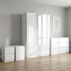 Soho 3 Door Wardrobe, 6 Drawer Chest & Bedside Tables 4 Piece Bedroom Set