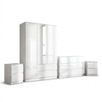 Soho 3 Door Wardrobe, 6 Drawer Chest & Bedside Tables 4 Piece Bedroom Set