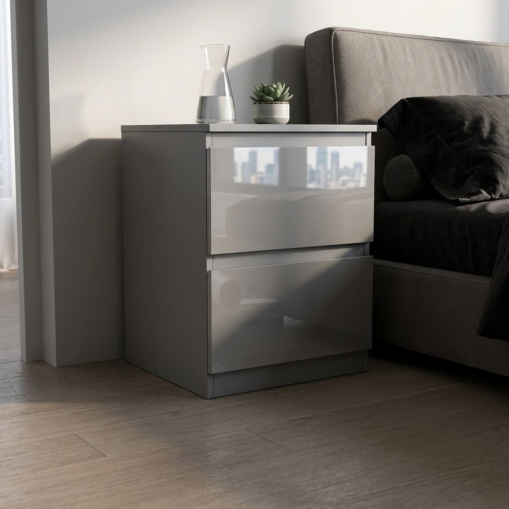 Soho 3 Door Wardrobe & 4 Drawer Chest High Gloss 3 Piece Bedroom Set