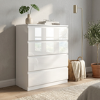 Soho 3 Door Wardrobe & 4 Drawer Chest High Gloss 3 Piece Bedroom Set
