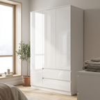 Soho 3 Door Wardrobe & 4 Drawer Chest High Gloss 3 Piece Bedroom Set