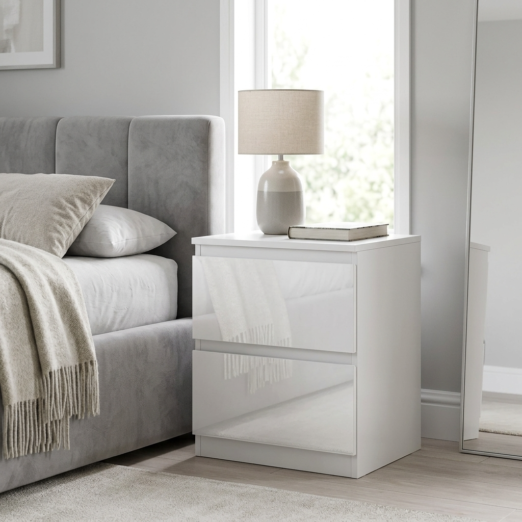 Soho 3 Door Wardrobe & 5 Drawer Chest High Gloss 3 Piece Bedroom Set
