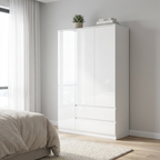 Soho 3 Door Wardrobe & 5 Drawer Chest High Gloss 3 Piece Bedroom Set
