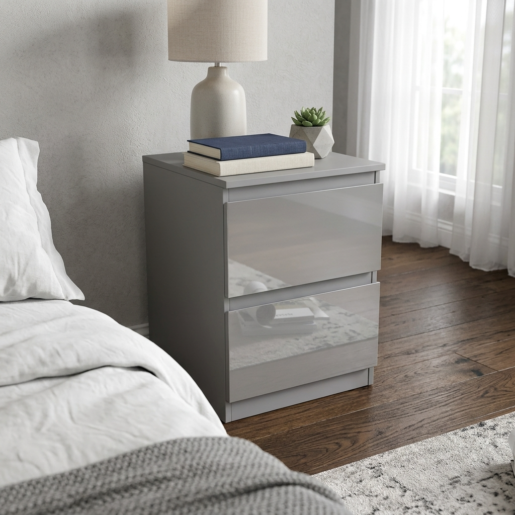Soho 3 Door Wardrobe & 6 Drawer Chest High Gloss 3 Piece Bedroom Set