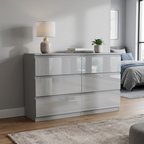 Soho 3 Door Wardrobe & 6 Drawer Chest High Gloss 3 Piece Bedroom Set
