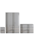 Soho 3 Door Wardrobe & 6 Drawer Chest High Gloss 3 Piece Bedroom Set