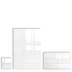 Soho 3 Door Wardrobe & 6 Drawer Chest High Gloss 3 Piece Bedroom Set