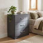 Highbury 3 Drawer Chest of Drawers & 1 Drawer Bedside 3 Piece Bedroom Set