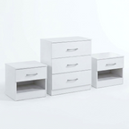 Highbury 3 Drawer Chest of Drawers & 1 Drawer Bedside 3 Piece Bedroom Set