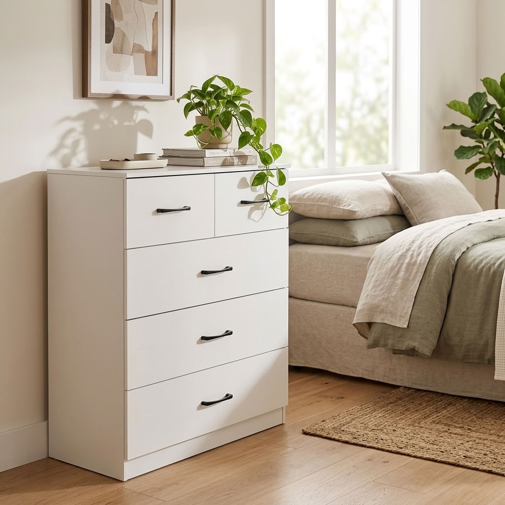 Paddington 3+2 Drawer Chest 3 Piece Bedroom Set