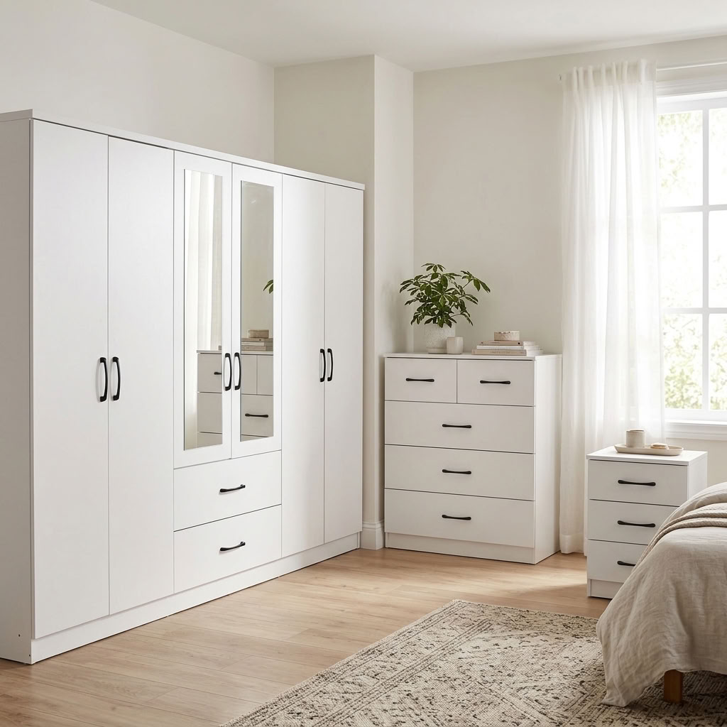 Paddington 3+2 Drawer Chest 3 Piece Bedroom Set