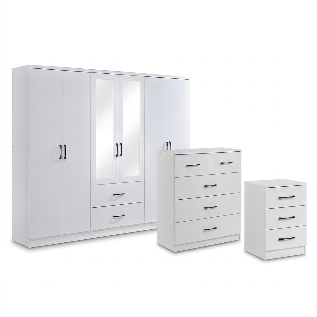 Paddington 3+2 Drawer Chest 3 Piece Bedroom Set