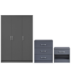 Highbury 3 Piece Bedroom Set With 3 Door Triple Wardrobe