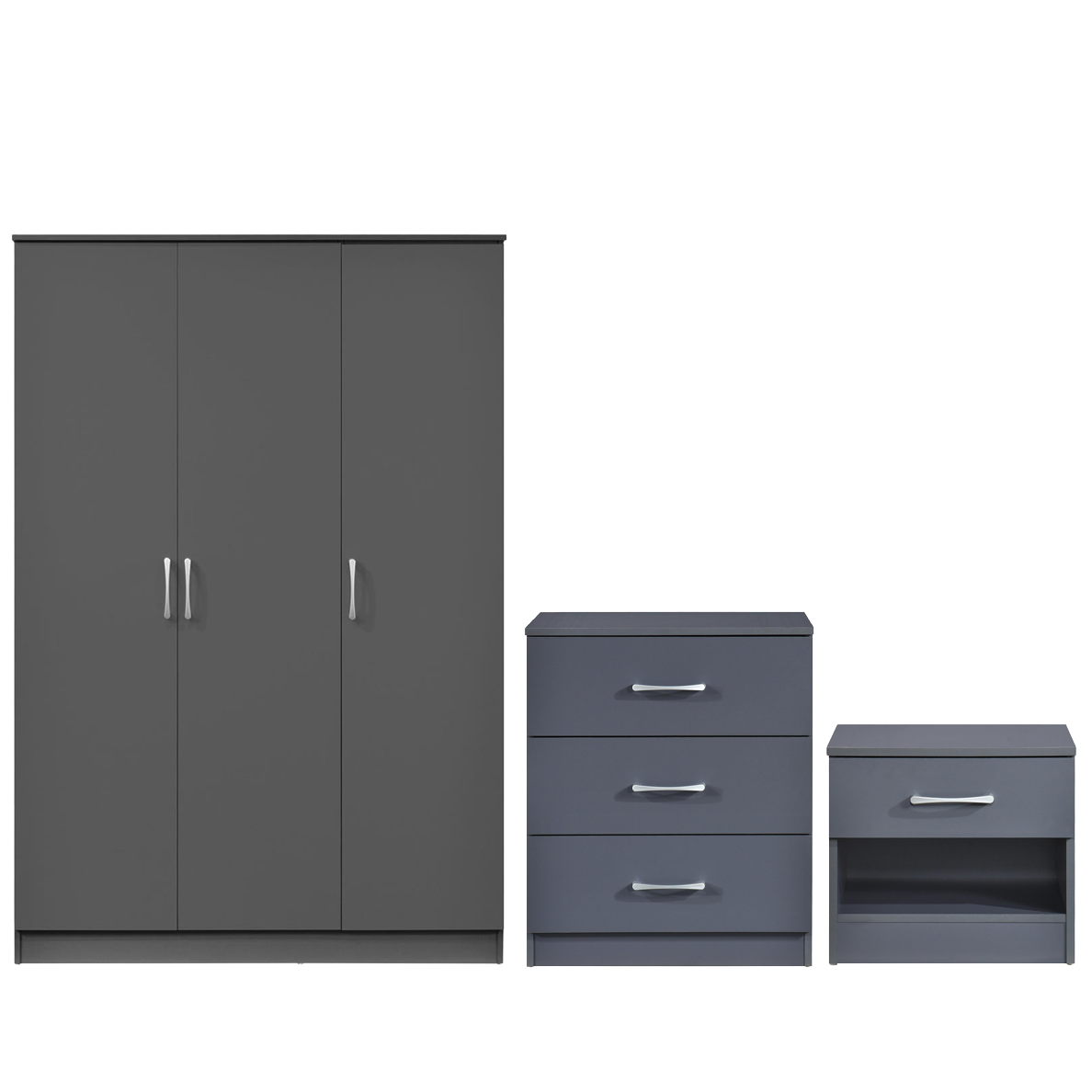 Highbury 3 Piece Bedroom Set With 3 Door Triple Wardrobe