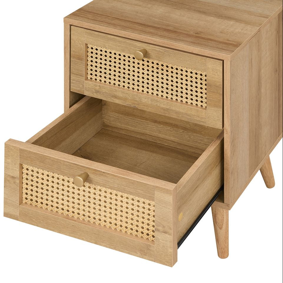 Manila Rattan 2 Door Wardrobe 3 Piece Bedroom Set