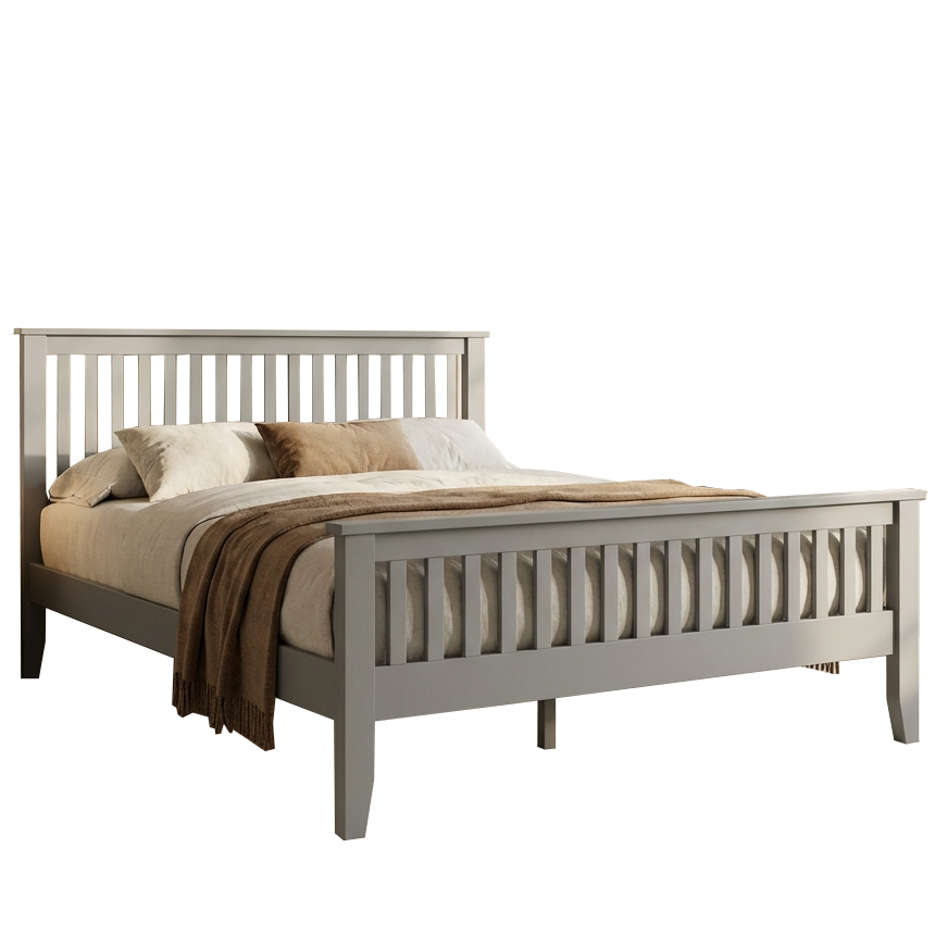 Turin Wooden High Foot End Bed Frame
