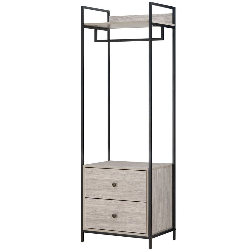 Alva Open Wardrobe with 2 Drawers 3 Piece Bedroom Set