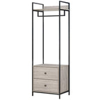 Alva Open Wardrobe with 2 Drawers 3 Piece Bedroom Set