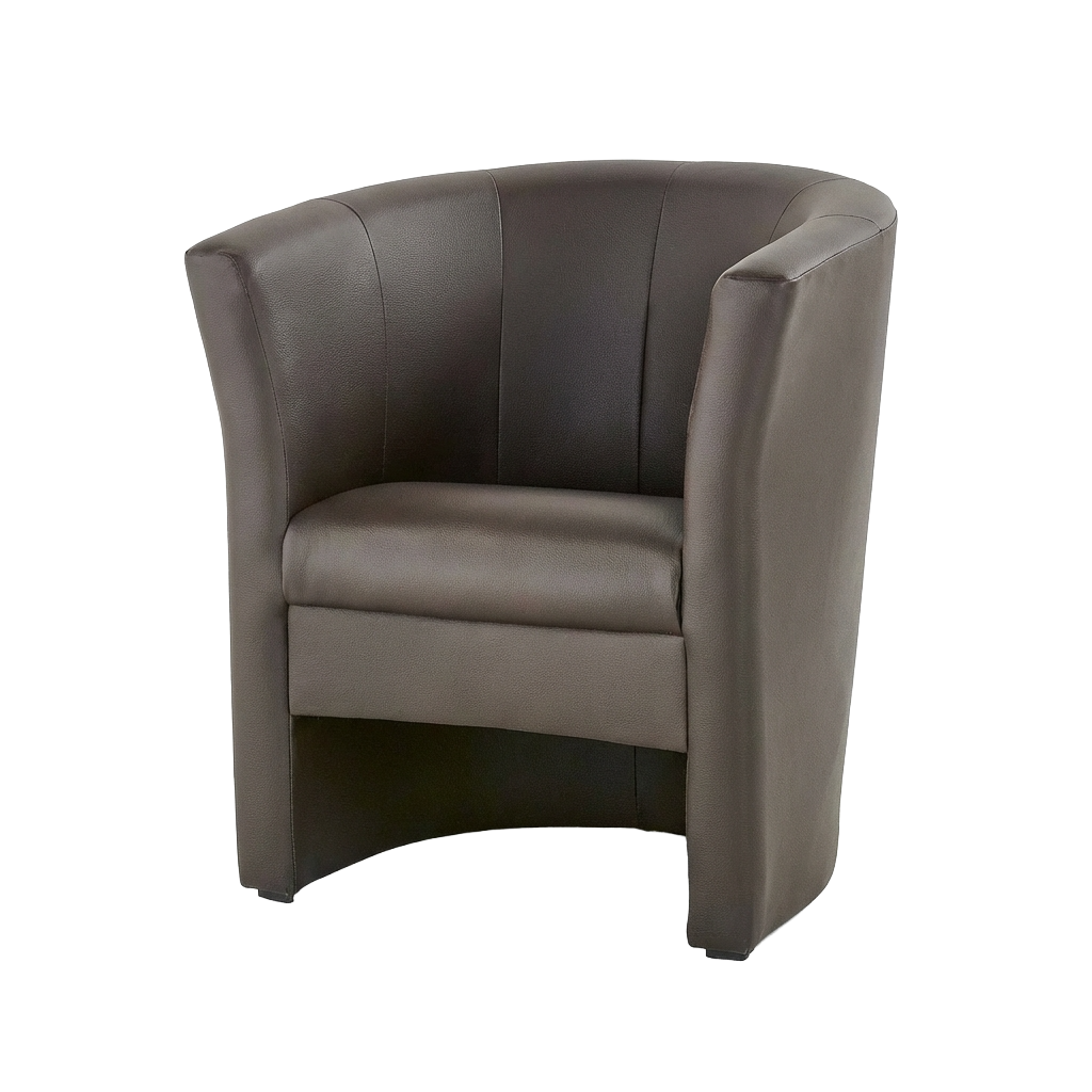 Faux Leather Tub Chair
