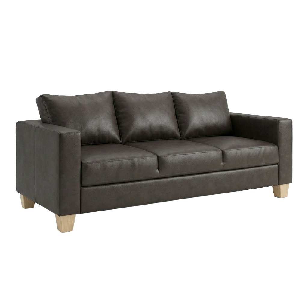 Faux Leather 3 Seater Sofa