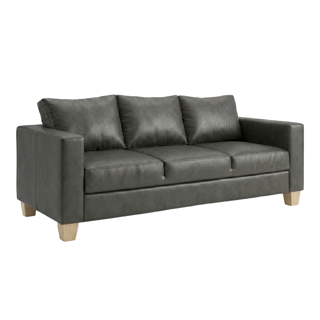 Faux Leather 3 Seater Sofa