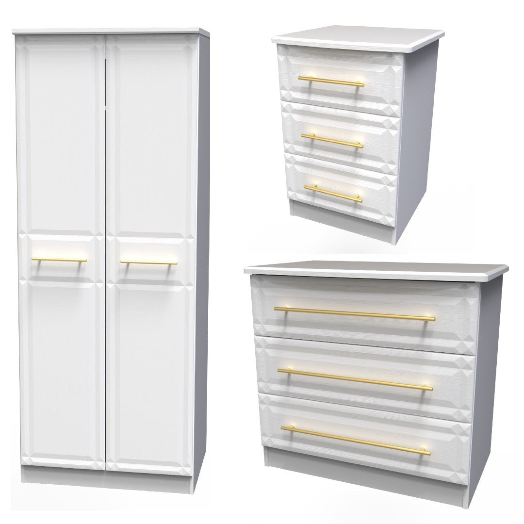 Faye White Ash Bedroom Set 1